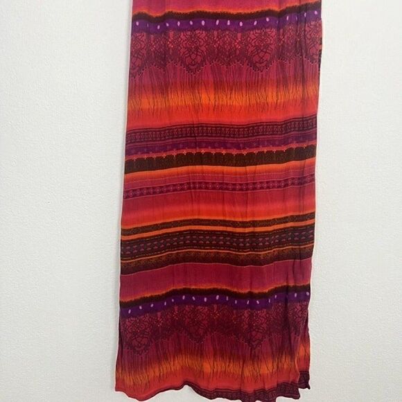 R&K Originals Womens Vintage 90s Red Sleeveless Sheath Abstract Maxi Dress 12P - Picture 10 of 12
